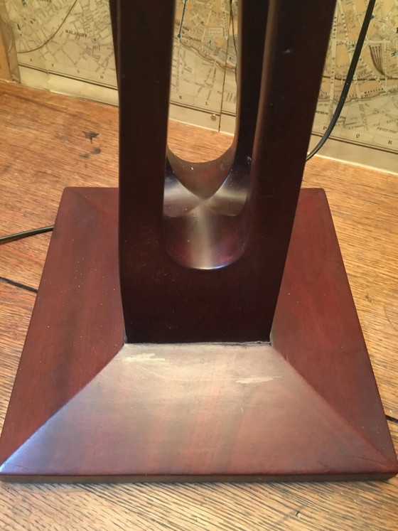 Lampada in mogano con base scolpita. – Lampade da tavolo, Vintage (photo 5 of 9)