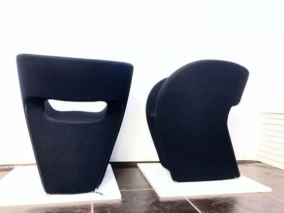 Image 1 of 2 Victoria & Albert armchairs in black, designed by Ron Arad for Moroso