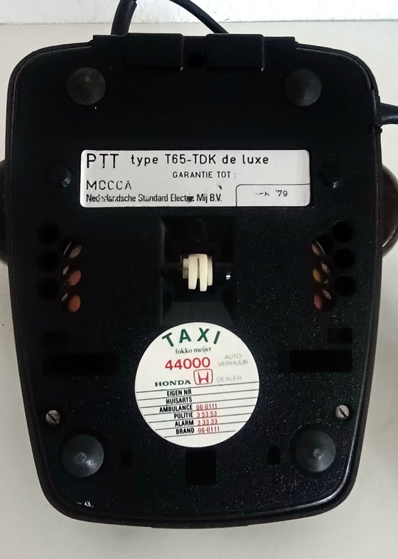 Image 1 of Old T65 PTT Telephone in Mocca