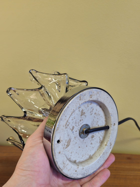 Image 1 of Vintage Glass Murano Italy Table Lamp Desk Lamp Lamp