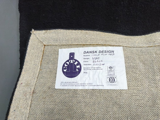 Image 1 of Alfombra danesa de lana tejida a mano por C. Olesen, Diseño Gráfico, década de 1990.