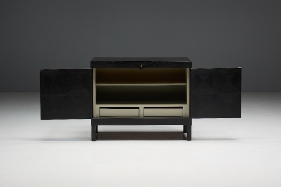 Image 1 of Mobile brutalista De Coene in rovere tinto, Belgio, anni '70