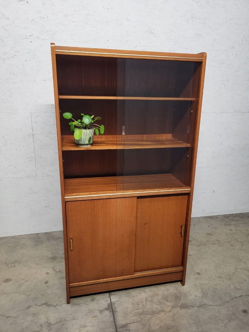 Vintage teak bar- / boekenkast – jaren ’60
