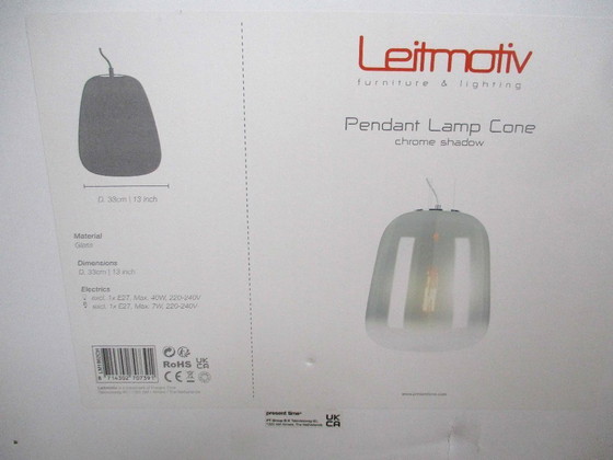 Image 1 of Nieuw - Leitmotiv Cone hanglamp - chroom shadow - 33 cm
