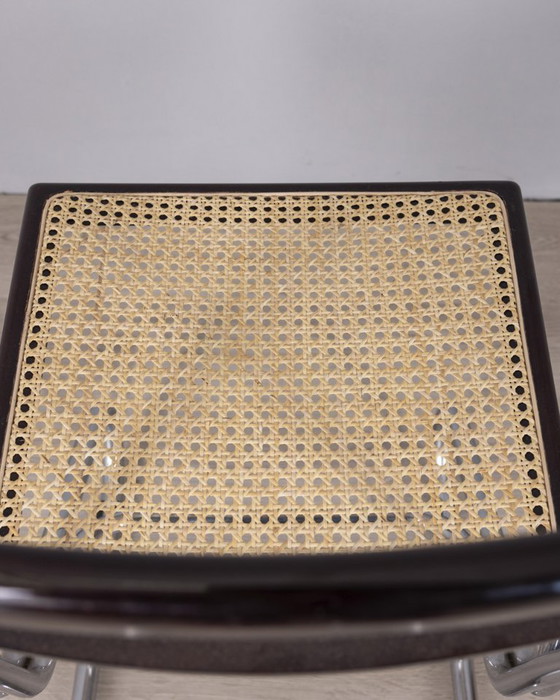 Image 1 of Set of 4 vintage 1960s metal and Vienna straw chairs, Italian design