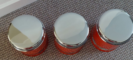 Vintage brabantia Aufbewahrungsboxen, orange