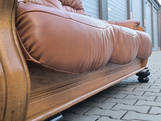 Divano in Pelle di Alta Qualità – 200 × 95 cm – Divani 3 posti, Legno (photo 9 of 13)