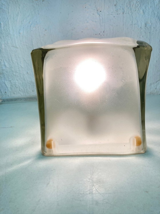 Image 1 of Lampada a sospensione Iviken a forma di cubetto di ghiaccio in vetro, design anni '90 di Ikea.