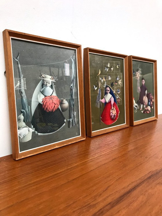 Image 1 of 1960s Charming Vintage English Prints by Hidalgo / Boots