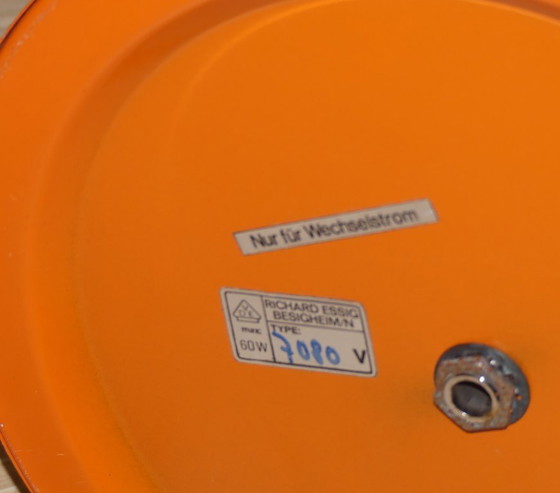 Image 1 of Set di DUE lampade da terra anni '70 arancione Richard Essig regolabile space age panton vintage retro originale raro