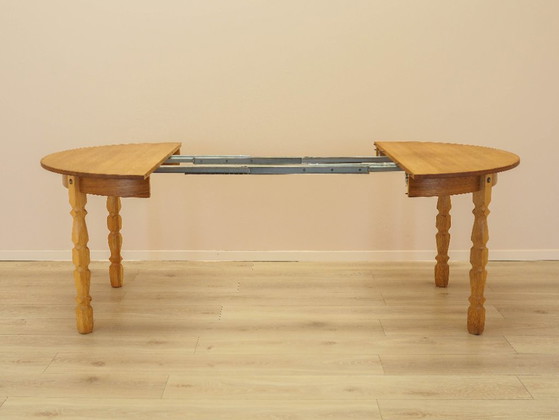 Image 1 of Round oak table, Danish design, 1960s, designer: Henning Kjærnulf