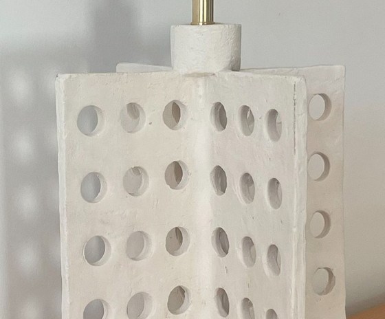 Image 1 of French contemporary ceramic lamp, "L 02" by Renzo Maar