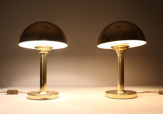 Image 1 of Art Deco style table lamps/pillow lamps by WSB Germany, 1970s