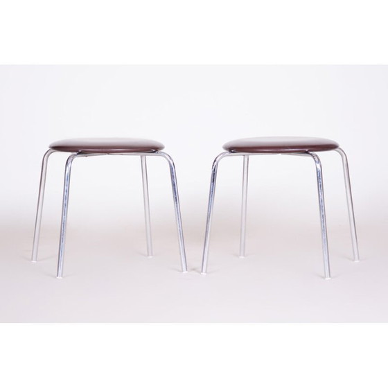 Image 1 of Pair of vintage Bauhaus stools by Kovona, 1960s