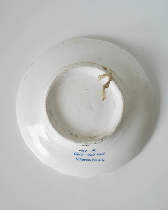 Decoratief aardewerken bord - handgeschilderd door İkbal Çini - Kütah – Servies, Porselein, Vintage (photo 6 of 10)