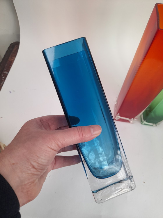 Image 1 of Set of 3 Murano glass vases