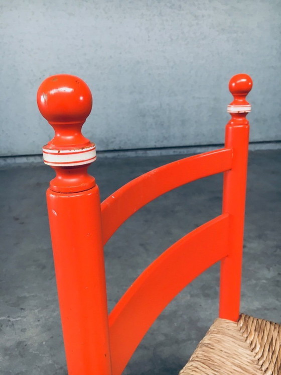 Image 1 of Folk Art Rush Side Chair, Austria 1970's