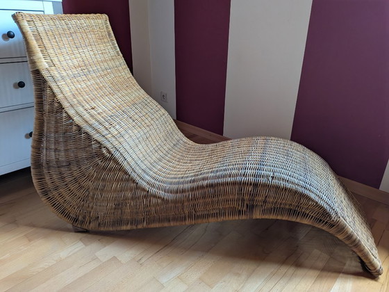 Chaise longue in rattan vintage - IKEA Karlskrona (photo 3 of 6)