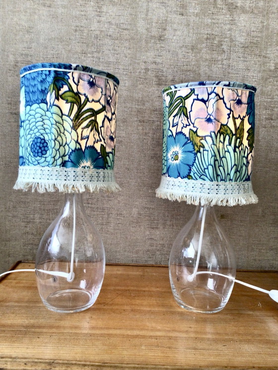Set of 2 vintage Swedish Table lamps – IKEA, Glass, Textile (photo 13 of 13)