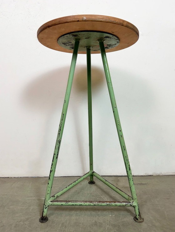 Image 1 of Green Industrial Workshop Stool, 1960s