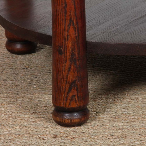 Image 1 of Solid oak coffee table in the style of Charles Dudouyt, 1950
