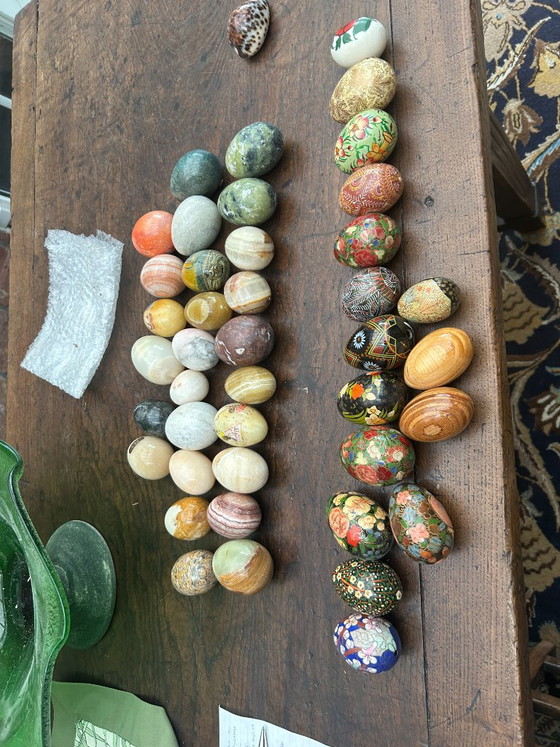 Bowl 44 Decorative Eggs (Natural Stone, Wood, Cloisonné) – Decorative Objects (photo 3 of 9)