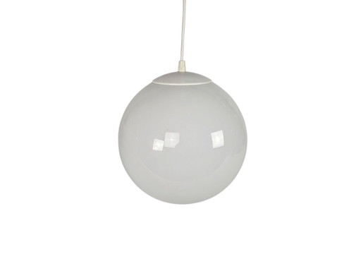 Happy Lights - Vintage Hanglamp - Globe - Ochtendnevel - Opaalglas - Metaal - 70's