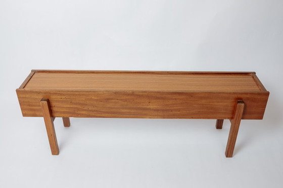 Image 1 of Smalle lange vintage salontafel of bijzettafel