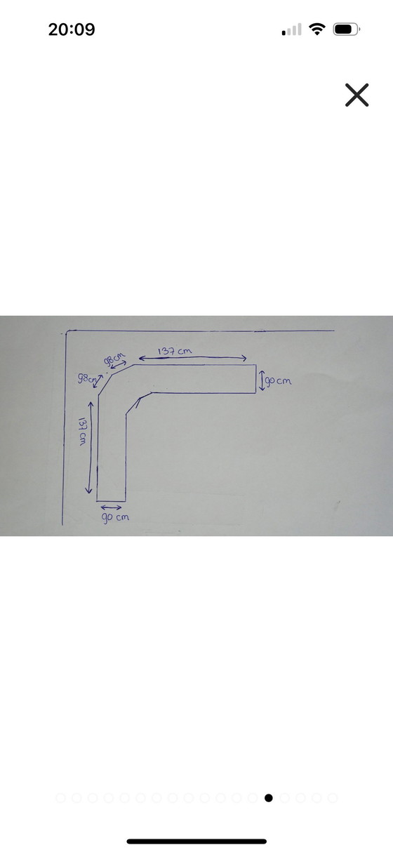 Image 1 of Canapé d'angle vintage en cuir des années 70