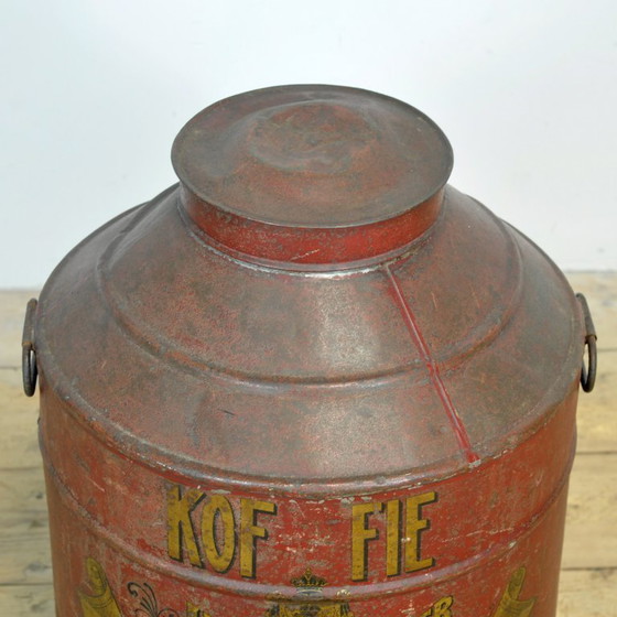 Image 1 of Lata grande de café de metal de H. Smith, circa 1920