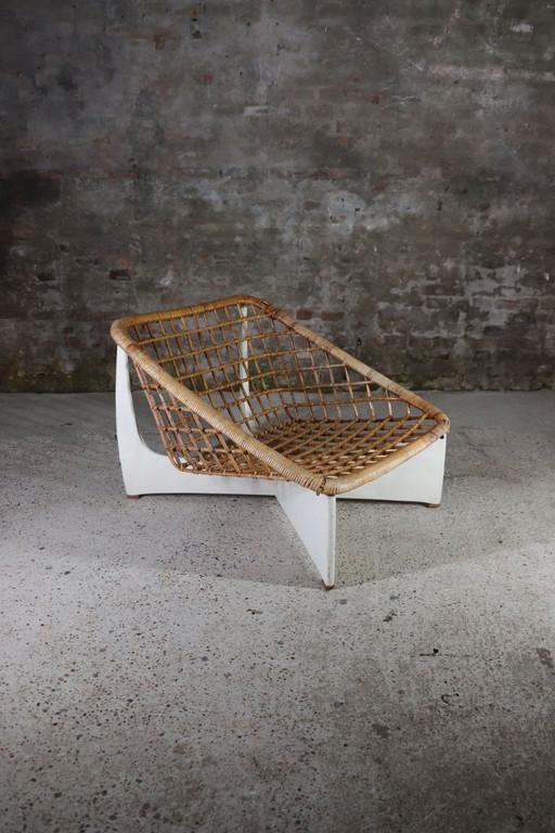 Gebroeders Jonkers – Rokato – Rattan Easy Chair – Noordwolde – Netherlands – 1960s