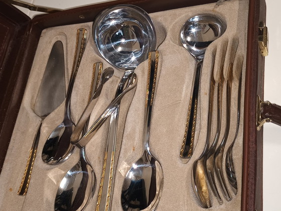 Image 1 of Solinger Besteckset, vergoldet, 12-Sitzer-Wagen