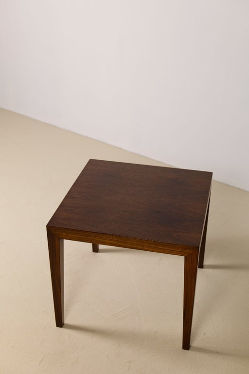 Teakhouten bijzettafel van Severin Hansen Jr., Haslev Møbelsnedkeri Denemarken, jaren 1960