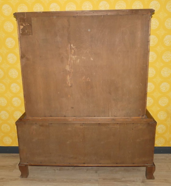 Image 1 of vetrina in vetro curvo semicircolare, mobile da soggiorno, vetrina Thummernicht, credenza alta in vetro, mobiletto per stoviglie