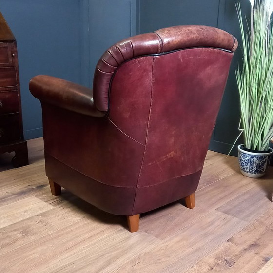 Image 1 of poltrona club in pelle di pecora