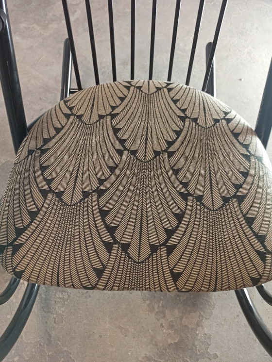 Fauteuil à bascule en métal postmoderne – Rocking chairs, Textile, Metal (photo 11 of 15)