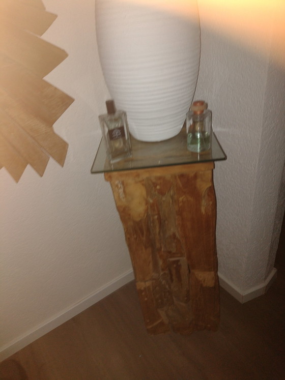 Image 1 of Zwei handgefertigte Hartholzmöbel