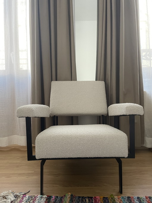 Cees Braakman FM07 Fauteuil voor UMS-Pastoe, Japanse serie, Nederland, circa 1958. – Metal, Textile