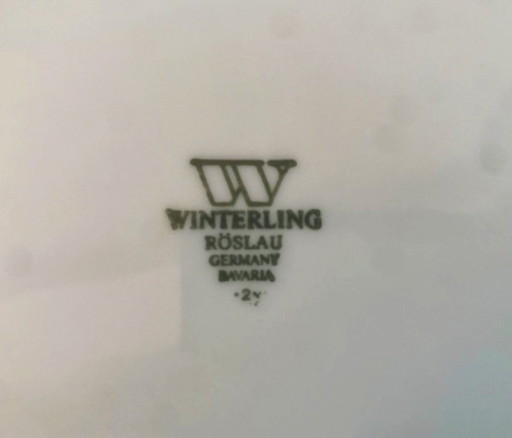 6 bayerische Porzellan-Fischteller von Winterling Röslau