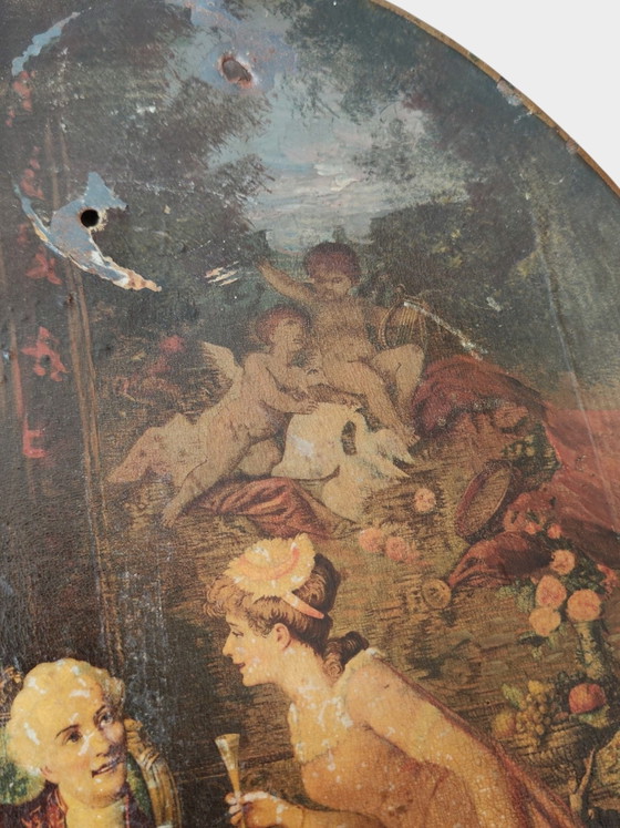 2 old paintings on curved copper panels – Wall decoration, Metal (photo 4 of 6)