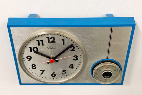 Horloge murale de cuisine vintage est-allemande de Weimar, années 1970 – Pendules, Glass, Plastic (photo 6 of 18)