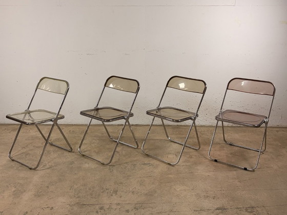 Image 1 of Plia stoelen van Giancarlo Piretti voor Anonima Castelli, jaren 70, set van 4