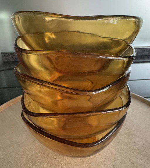 Ensemble de 5 bols Vereco – schalen, Glass