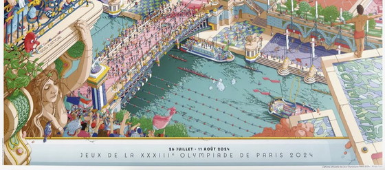 Image 1 of Ugo Gattoni - Manifesto dei Giochi Olimpici di Parigi 2024