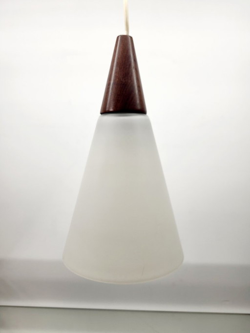 Lampada a sospensione vintage in vetro opalino, stile scandinavo, Philips, anni '60