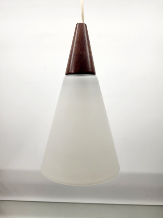 Image 1 of Vintage opaline glass pendant lamp, Scandinavian style, Philips, 1960s