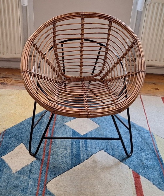 Image 1 of Paar bamboe en ijzeren stoelen uit Mid Century, 1960