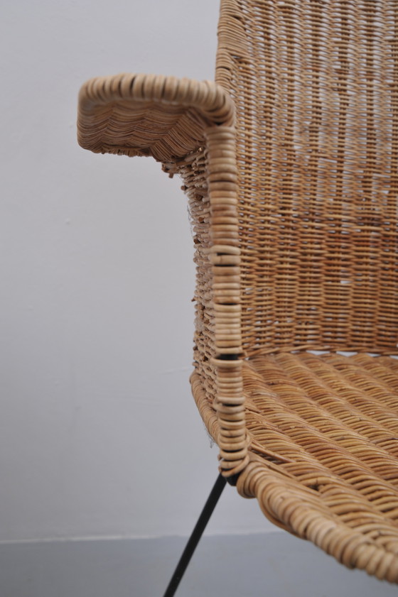 Image 1 of Sillones de ratán con mesa (años 50)