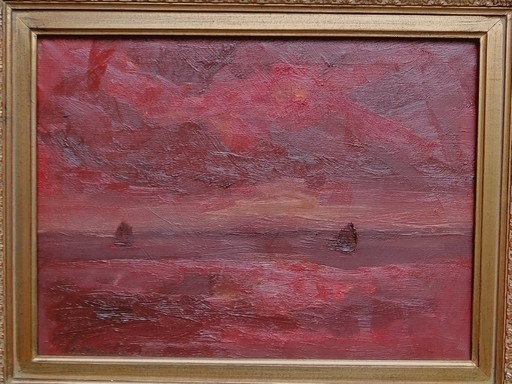 Atardecer en el mar c permeke