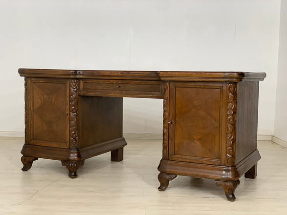 Image 1 of Wilhelminian style writing table desk around 1900